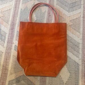 VereVerto Suede Orange Suede Tote